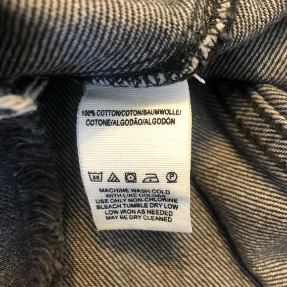 Free People Women's Raw Hem A-Line Size 29 Denim Miniskirt Washed Black NWT - Picture 5 of 6